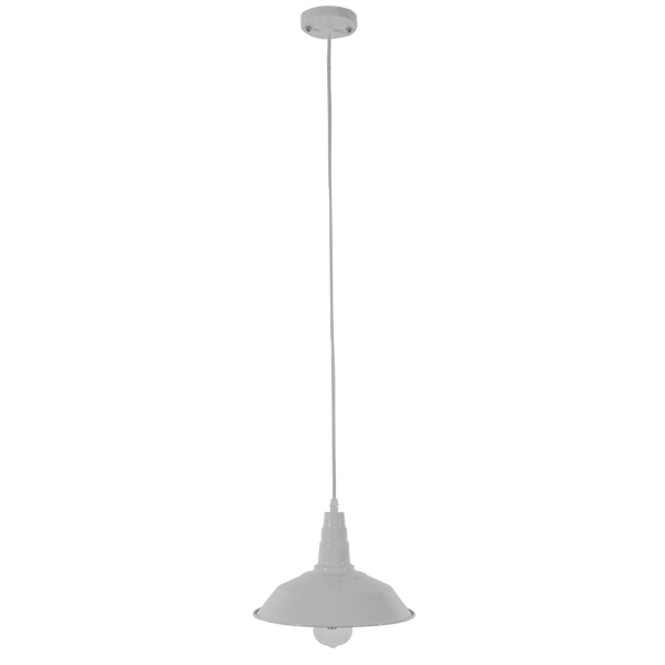 GLOBOSTAR® RAY 01044 Vintage Κρεμαστό Φωτιστικό Οροφής με Ντουί 1 x E27 AC 220-240V IP20 - Λευκό - Μ26 x Π26 x Υ25cm