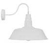 GLOBOSTAR® SORD 01051 Vintage Φωτιστικό Τοίχου - Απλίκα με Ντουί 1 x E27 AC 220-240V IP20 - Λευκό - Μ36 x Π42 x Υ32cm