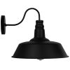 GLOBOSTAR® SORD 01053 Vintage Φωτιστικό Τοίχου - Απλίκα με Ντουί 1 x E27 AC 220-240V IP20 - Μαύρο - Μ36 x Π42 x Υ32cm