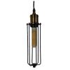 GLOBOSTAR® KLECE 01057 Vintage Κρεμαστό Φωτιστικό Οροφής με Ντουί 1 x E27 AC 220-240V IP20 - Μαύρο & Χρυσό - Μ8 x Π8 x Υ28cm