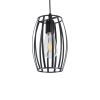 GLOBOSTAR® ZEBRA 01062 Μοντέρνο Κρεμαστό Φωτιστικό Οροφής με Ντουί 1 x E27 AC 220-240V IP20 - Μαύρο - Μ15 x Π15 x Υ24cm