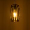 GLOBOSTAR® ZEBRA 01062 Μοντέρνο Κρεμαστό Φωτιστικό Οροφής με Ντουί 1 x E27 AC 220-240V IP20 - Μαύρο - Μ15 x Π15 x Υ24cm