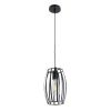 GLOBOSTAR® ZEBRA 01062 Μοντέρνο Κρεμαστό Φωτιστικό Οροφής με Ντουί 1 x E27 AC 220-240V IP20 - Μαύρο - Μ15 x Π15 x Υ24cm