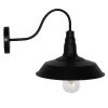 GLOBOSTAR® RAY 01065 Vintage Φωτιστικό Τοίχου - Απλίκα με Ντουί 1 x E27 AC 220-240V IP20 - Μαύρο - Μ26 x Π37 x Υ32cm