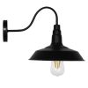 GLOBOSTAR® RAY 01065 Vintage Φωτιστικό Τοίχου - Απλίκα με Ντουί 1 x E27 AC 220-240V IP20 - Μαύρο - Μ26 x Π37 x Υ32cm