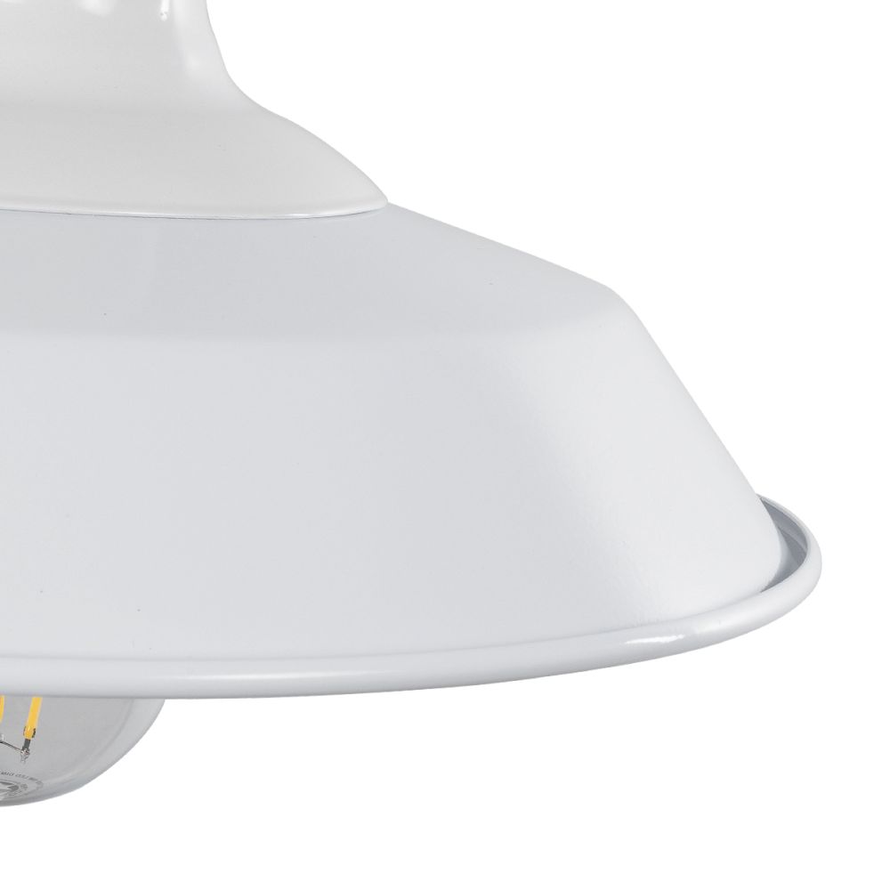 GLOBOSTAR® RAY 01066 Vintage Φωτιστικό Τοίχου - Απλίκα με Ντουί 1 x E27 AC 220-240V IP20 - Λευκό - Μ26 x Π37 x Υ32cm