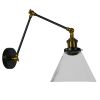 GLOBOSTAR® BINGLEY 01068 Vintage Φωτιστικό Τοίχου - Απλίκα με Ντουί 1 x E27 AC 220-240V IP20 - Διάφανο & Χρυσό - Μ18 x Π40 x Υ43cm