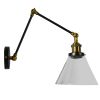GLOBOSTAR® BINGLEY 01068 Vintage Φωτιστικό Τοίχου - Απλίκα με Ντουί 1 x E27 AC 220-240V IP20 - Διάφανο & Χρυσό - Μ18 x Π40 x Υ43cm