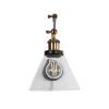 GLOBOSTAR® BINGLEY 01068 Vintage Φωτιστικό Τοίχου - Απλίκα με Ντουί 1 x E27 AC 220-240V IP20 - Διάφανο & Χρυσό - Μ18 x Π40 x Υ43cm