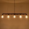 GLOBOSTAR® CANAL 01070 Vintage Κρεμαστό Φωτιστικό Οροφής με Ντουί 5 x E27 AC 220-240V IP20 - Χάλκινο Εφέ Σκουριάς - Μ88 x Π5 x Υ7cm