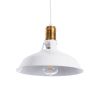 GLOBOSTAR® ANER 01072 Vintage Κρεμαστό Φωτιστικό Οροφής με Ντουί 1 x E27 AC 220-240V IP20 - Λευκό & Χρυσό - Μ27.5 x Π27.5 x Υ19cm