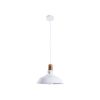 GLOBOSTAR® ANER 01072 Vintage Κρεμαστό Φωτιστικό Οροφής με Ντουί 1 x E27 AC 220-240V IP20 - Λευκό & Χρυσό - Μ27.5 x Π27.5 x Υ19cm