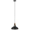 GLOBOSTAR® ANER 01073 Vintage Κρεμαστό Φωτιστικό Οροφής με Ντουί 1 x E27 AC 220-240V IP20 - Μαύρο & Χρυσό - Μ27.5 x Π27.5 x Υ19cm