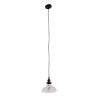 GLOBOSTAR® WICKHAM 01075 Vintage Κρεμαστό Φωτιστικό Οροφής με Ντουί 1 x E27 AC 220-240V IP20 - Διάφανο & Χρυσό - Μ24.5 x Π24.5 x Υ15cm