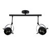 GLOBOSTAR® CANNES 01081 Μοντέρνο Φωτιστικό Οροφής με Ντουί 2 x E27 AC 220-240V IP20 - Μαύρο - Μ61 x Π12 x Υ48cm