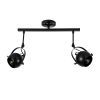 GLOBOSTAR® CANNES 01081 Μοντέρνο Φωτιστικό Οροφής με Ντουί 2 x E27 AC 220-240V IP20 - Μαύρο - Μ61 x Π12 x Υ48cm