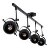 GLOBOSTAR® CANNES 01082 Μοντέρνο Φωτιστικό Οροφής με Ντουί 4 x E27 AC 220-240V IP20 - Μαύρο - Μ108 x Π12 x Υ48cm