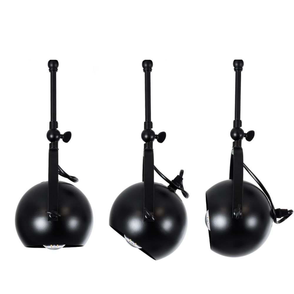 GLOBOSTAR® CANNES 01082 Μοντέρνο Φωτιστικό Οροφής με Ντουί 4 x E27 AC 220-240V IP20 - Μαύρο - Μ108 x Π12 x Υ48cm