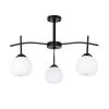GLOBOSTAR® LUNA 01087 Μοντέρνο Φωτιστικό Οροφής με Ντουί 3 x E27 AC 220-240V IP20 - Λευκό & Μαύρο - Μ45 x Π45 x Υ40cm