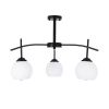 GLOBOSTAR® LUNA 01087 Μοντέρνο Φωτιστικό Οροφής με Ντουί 3 x E27 AC 220-240V IP20 - Λευκό & Μαύρο - Μ45 x Π45 x Υ40cm