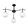GLOBOSTAR® LUNA 01087 Μοντέρνο Φωτιστικό Οροφής με Ντουί 3 x E27 AC 220-240V IP20 - Λευκό & Μαύρο - Μ45 x Π45 x Υ40cm
