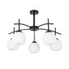 GLOBOSTAR® LUNA 01088 Μοντέρνο Φωτιστικό Οροφής με Ντουί 5 x E27 AC 220-240V IP20 - Λευκό & Μαύρο - Μ60 x Π60 x Υ43cm