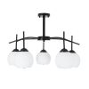 GLOBOSTAR® LUNA 01088 Μοντέρνο Φωτιστικό Οροφής με Ντουί 5 x E27 AC 220-240V IP20 - Λευκό & Μαύρο - Μ60 x Π60 x Υ43cm