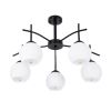GLOBOSTAR® LUNA 01088 Μοντέρνο Φωτιστικό Οροφής με Ντουί 5 x E27 AC 220-240V IP20 - Λευκό & Μαύρο - Μ60 x Π60 x Υ43cm