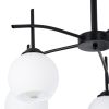 GLOBOSTAR® LUNA 01088 Μοντέρνο Φωτιστικό Οροφής με Ντουί 5 x E27 AC 220-240V IP20 - Λευκό & Μαύρο - Μ60 x Π60 x Υ43cm