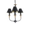GLOBOSTAR® LIMI 01091 Vintage Κρεμαστό Φωτιστικό Οροφής με Ντουί 3 x E14 AC 220-240V IP20 - Μαύρο & Χρυσό - Μ55 x Π55 x Υ55cm