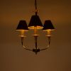 GLOBOSTAR® LIMI 01091 Vintage Κρεμαστό Φωτιστικό Οροφής με Ντουί 3 x E14 AC 220-240V IP20 - Μαύρο & Χρυσό - Μ55 x Π55 x Υ55cm