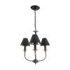 GLOBOSTAR® LIMI 01091 Vintage Κρεμαστό Φωτιστικό Οροφής με Ντουί 3 x E14 AC 220-240V IP20 - Μαύρο & Χρυσό - Μ55 x Π55 x Υ55cm
