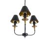 GLOBOSTAR® LIMI 01091 Vintage Κρεμαστό Φωτιστικό Οροφής με Ντουί 3 x E14 AC 220-240V IP20 - Μαύρο & Χρυσό - Μ55 x Π55 x Υ55cm