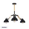 GLOBOSTAR® OLD SCHOOL 01093 Μοντέρνο Φωτιστικό Οροφής με Ντουί 3 x E27 AC 220-240V IP20 - Μαύρο & Μπεζ - Μ75 x Π75 x Υ35cm