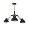 GLOBOSTAR® OLD SCHOOL 01093 Μοντέρνο Φωτιστικό Οροφής με Ντουί 3 x E27 AC 220-240V IP20 - Μαύρο & Μπεζ - Μ75 x Π75 x Υ35cm