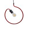 GLOBOSTAR® LIBBY 01095-1 Παιδικό Κρεμαστό Φωτιστικό Οροφής με Ντουί 1 x E27 AC 220-240V IP20 - Κόκκινο - Μ28 x Π28 x Υ16cm
