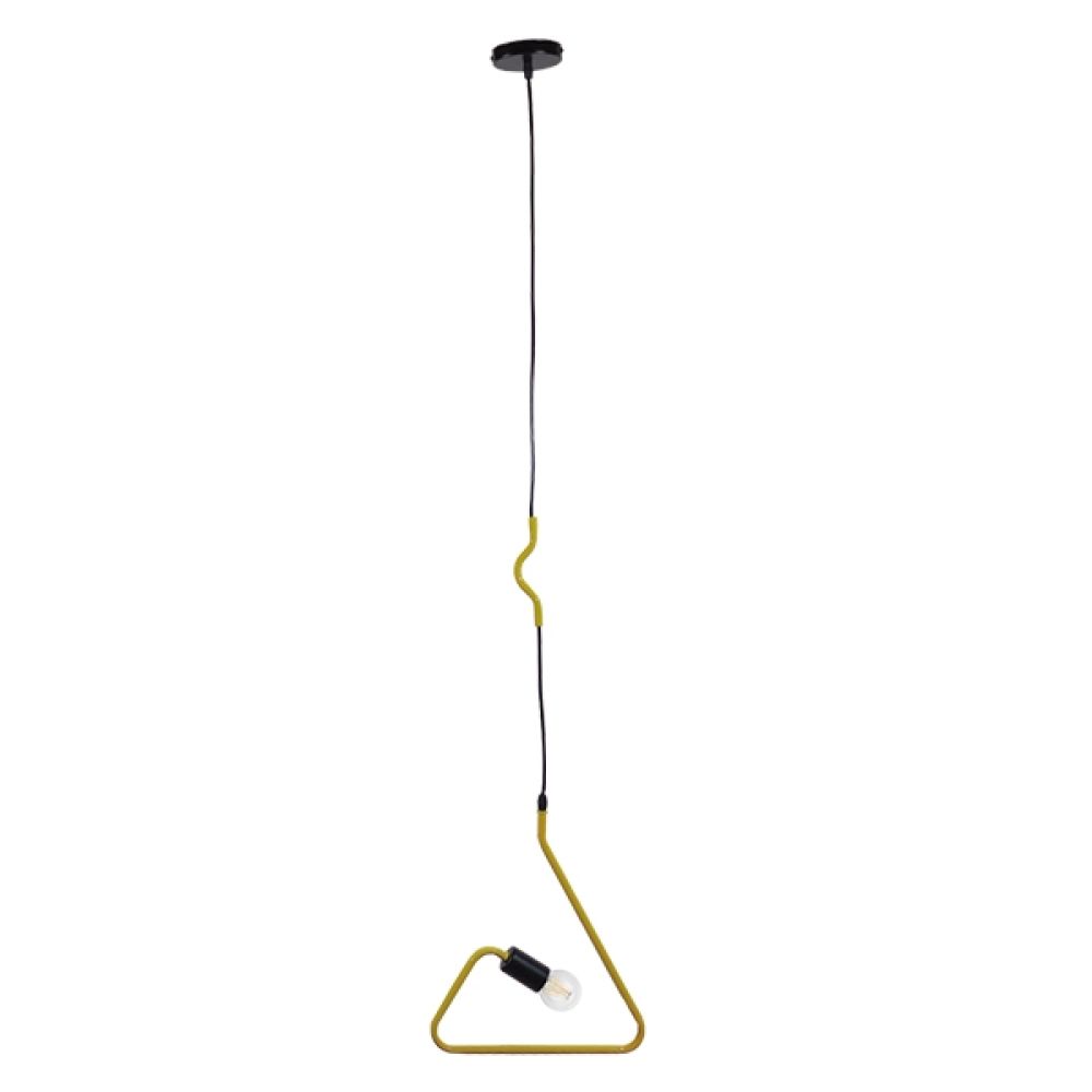 GLOBOSTAR® LIBBY 01097-1 Παιδικό Κρεμαστό Φωτιστικό Οροφής με Ντουί 1 x E27 AC 220-240V IP20 - Κίτρινο - Μ31 x Π31 x Υ16cm