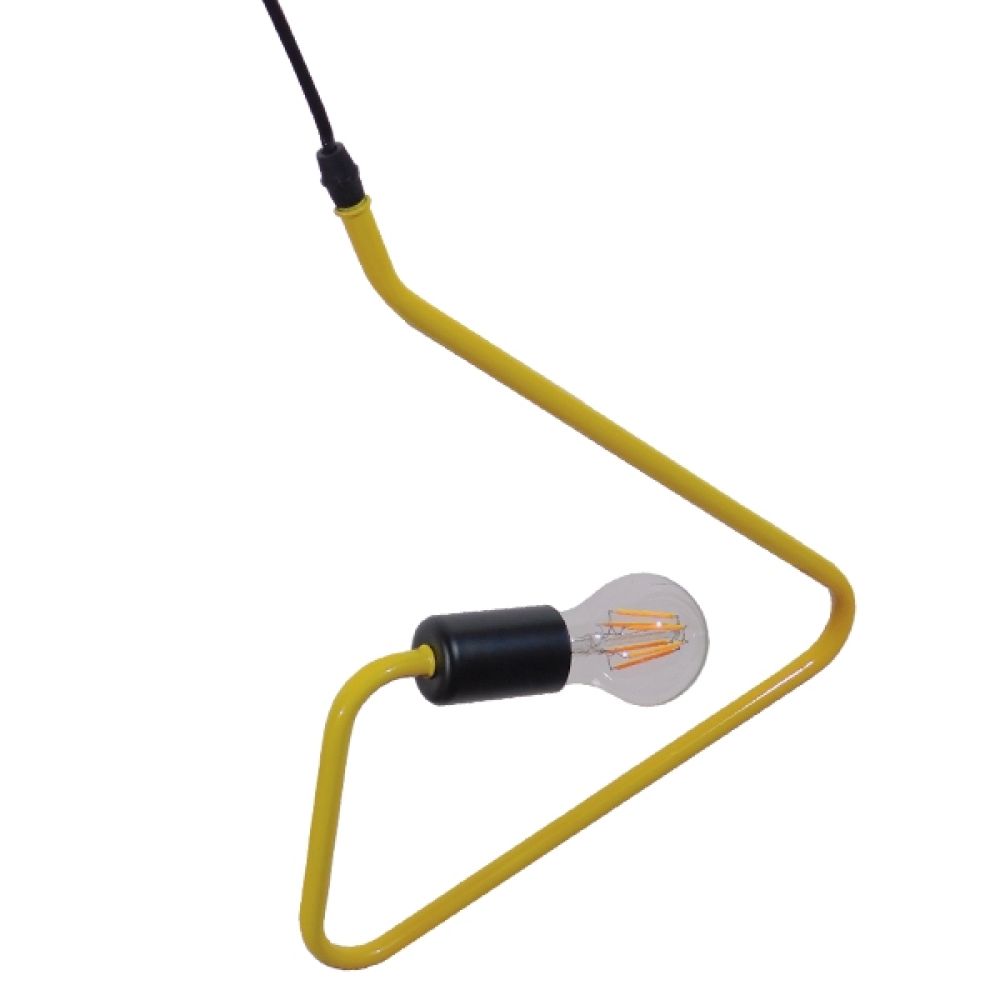 GLOBOSTAR® LIBBY 01097-1 Παιδικό Κρεμαστό Φωτιστικό Οροφής με Ντουί 1 x E27 AC 220-240V IP20 - Κίτρινο - Μ31 x Π31 x Υ16cm