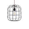 GLOBOSTAR® PARROT 01099 Μοντέρνο Κρεμαστό Φωτιστικό Οροφής με Ντουί 1 x E27 AC 220-240V IP20 - Μαύρο - Μ28 x Π28 x Υ30cm