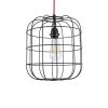 GLOBOSTAR® PARROT 01099 Μοντέρνο Κρεμαστό Φωτιστικό Οροφής με Ντουί 1 x E27 AC 220-240V IP20 - Μαύρο - Μ28 x Π28 x Υ30cm