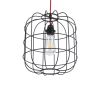 GLOBOSTAR® PARROT 01099 Μοντέρνο Κρεμαστό Φωτιστικό Οροφής με Ντουί 1 x E27 AC 220-240V IP20 - Μαύρο - Μ28 x Π28 x Υ30cm
