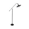 GLOBOSTAR® WYNGE 01101 Vintage Επιδαπέδιο Φωτιστικό με Ντουί 1 x E27 AC 220-240V IP20 - Μαύρο & Χρυσό - Μ95 x Π27 x Υ174cm