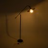 GLOBOSTAR® WYNGE 01101 Vintage Επιδαπέδιο Φωτιστικό με Ντουί 1 x E27 AC 220-240V IP20 - Μαύρο & Χρυσό - Μ95 x Π27 x Υ174cm