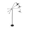 GLOBOSTAR® WYNGE 01101 Vintage Επιδαπέδιο Φωτιστικό με Ντουί 1 x E27 AC 220-240V IP20 - Μαύρο & Χρυσό - Μ95 x Π27 x Υ174cm