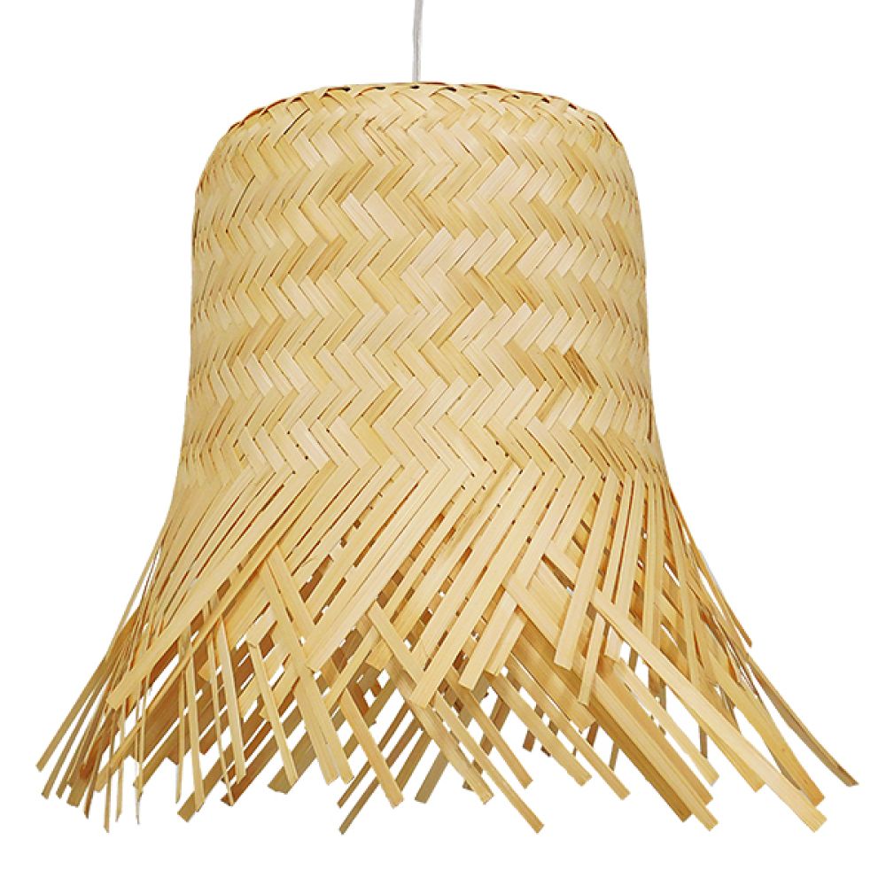 GLOBOSTAR® HAWAII 01103 Boho Κρεμαστό Φωτιστικό Οροφής με Ντουί 1 x E27 AC 220-240V IP20 - Μπεζ - Μ40 x Π40 x Y43cm