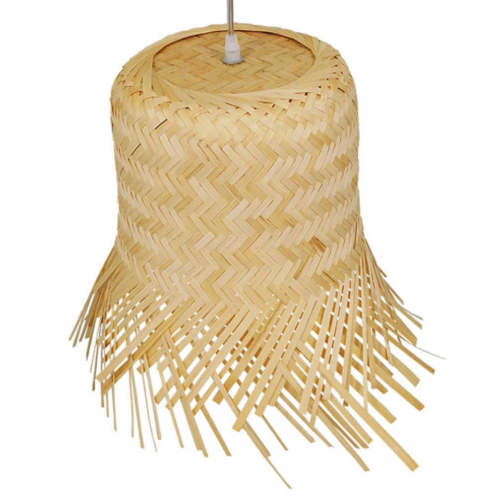 GLOBOSTAR® HAWAII 01103 Boho Κρεμαστό Φωτιστικό Οροφής με Ντουί 1 x E27 AC 220-240V IP20 - Μπεζ - Μ40 x Π40 x Y43cm