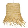 GLOBOSTAR® HAWAII 01103 Boho Κρεμαστό Φωτιστικό Οροφής με Ντουί 1 x E27 AC 220-240V IP20 - Μπεζ - Μ40 x Π40 x Y43cm