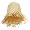 GLOBOSTAR® HAWAII 01103 Boho Κρεμαστό Φωτιστικό Οροφής με Ντουί 1 x E27 AC 220-240V IP20 - Μπεζ - Μ40 x Π40 x Y43cm