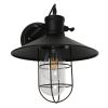 GLOBOSTAR® CELL 01118 Vintage Φωτιστικό Τοίχου - Απλίκα με Ντουί 1 x E27 AC 220-240V IP20 - Μαύρο - Μ33 x Π27 x Υ33cm