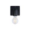 GLOBOSTAR® MISSAM 01119 Μοντέρνο Φωτιστικό Τοίχου - Απλίκα με Ντουί 1 x E27 AC 220-240V IP20 - Μαύρο - Μ14 x Π20 x Υ10cm